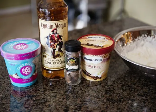 Spiced Coconut Rum Shakes featured image  ingredients shot in the side