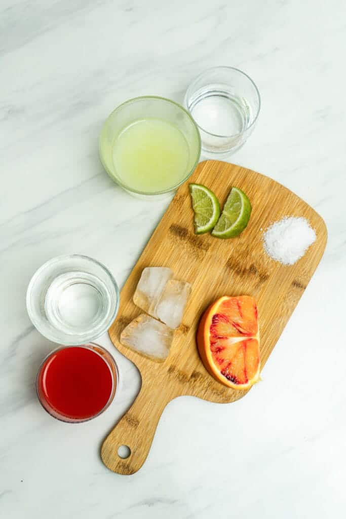 Delicious Blood Orange Margarita ingredients