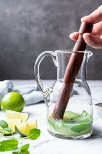 Easy Mojito Pitcher Recipe front shot steps