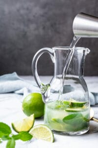 Easy Mojito Pitcher Recipe front shot steps
