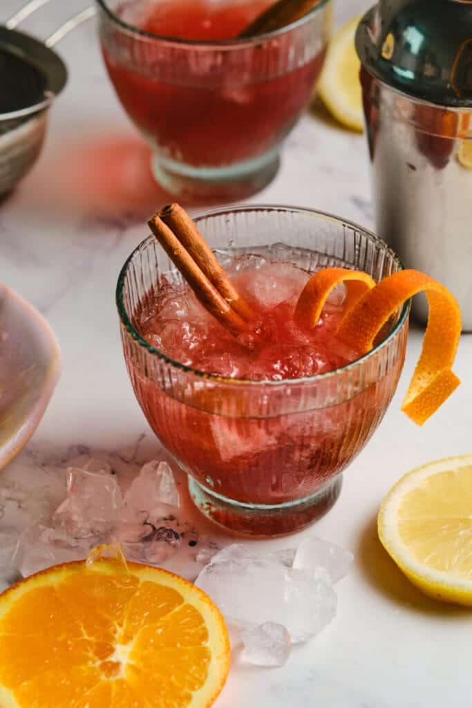 Cranberry whiskey sour